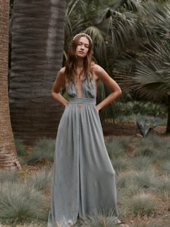 Free People Dresses & Skirts - Free People Look Into the Sun Maxi Dress – Jade Surf, Size S